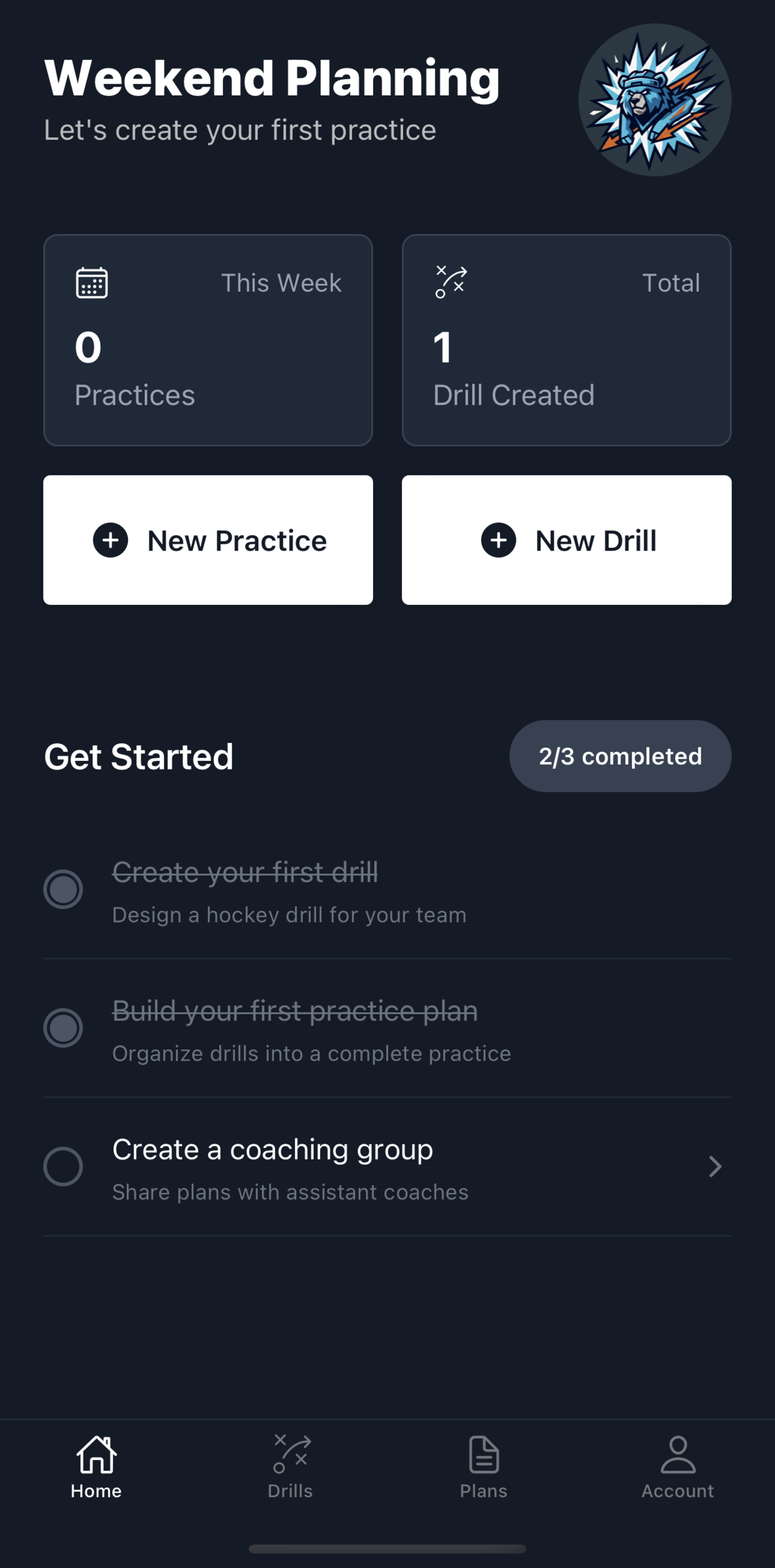 Rinkflow hockey practice planning app
