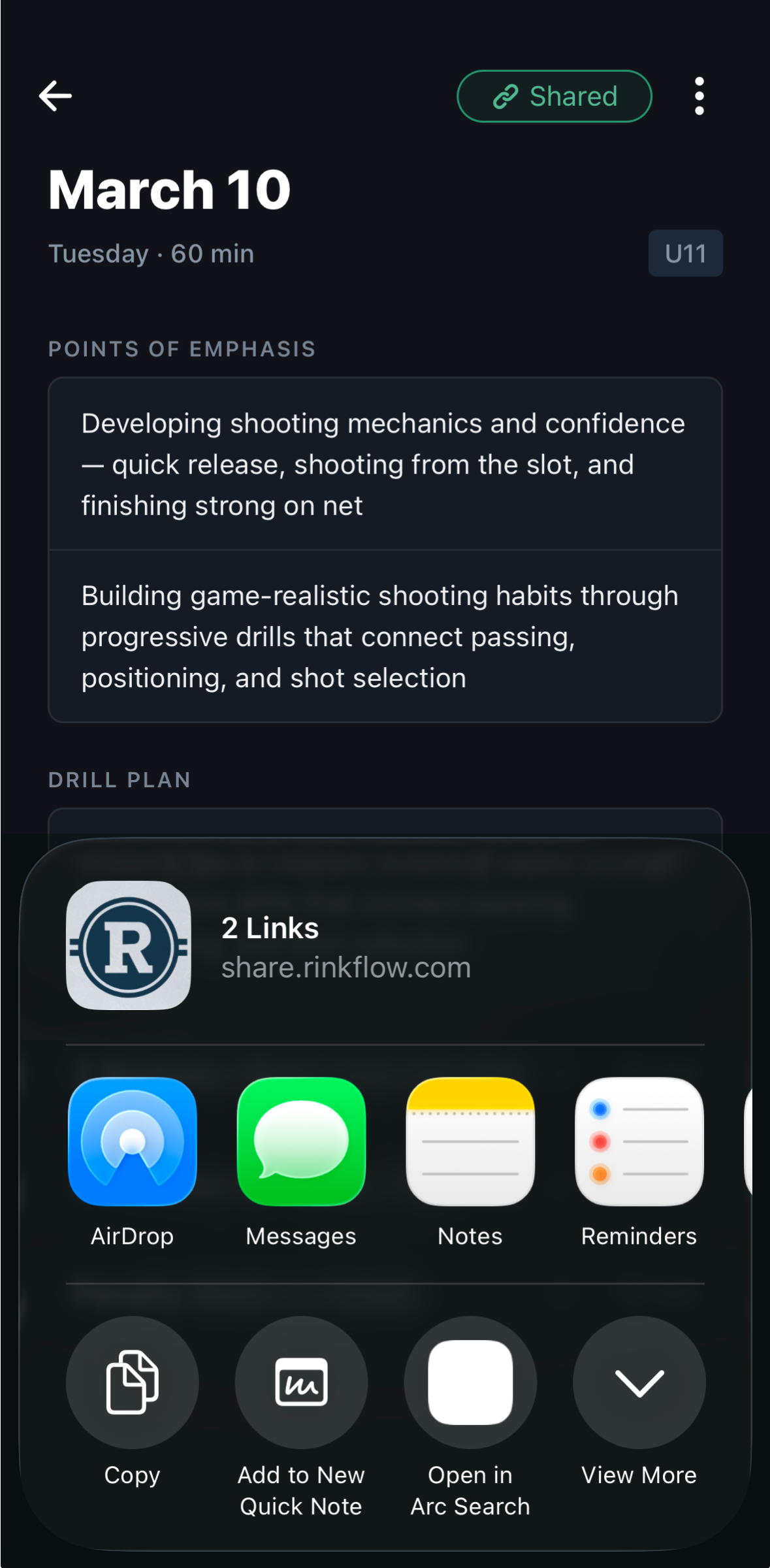 Share with your staff instantly